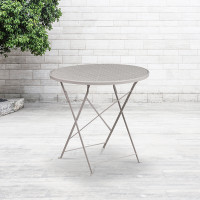 Flash Furniture CO-4-SIL-GG 30" Folding Patio Table in Gray
